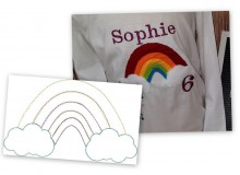 Stickdatei - Regenbogen Fransenappli